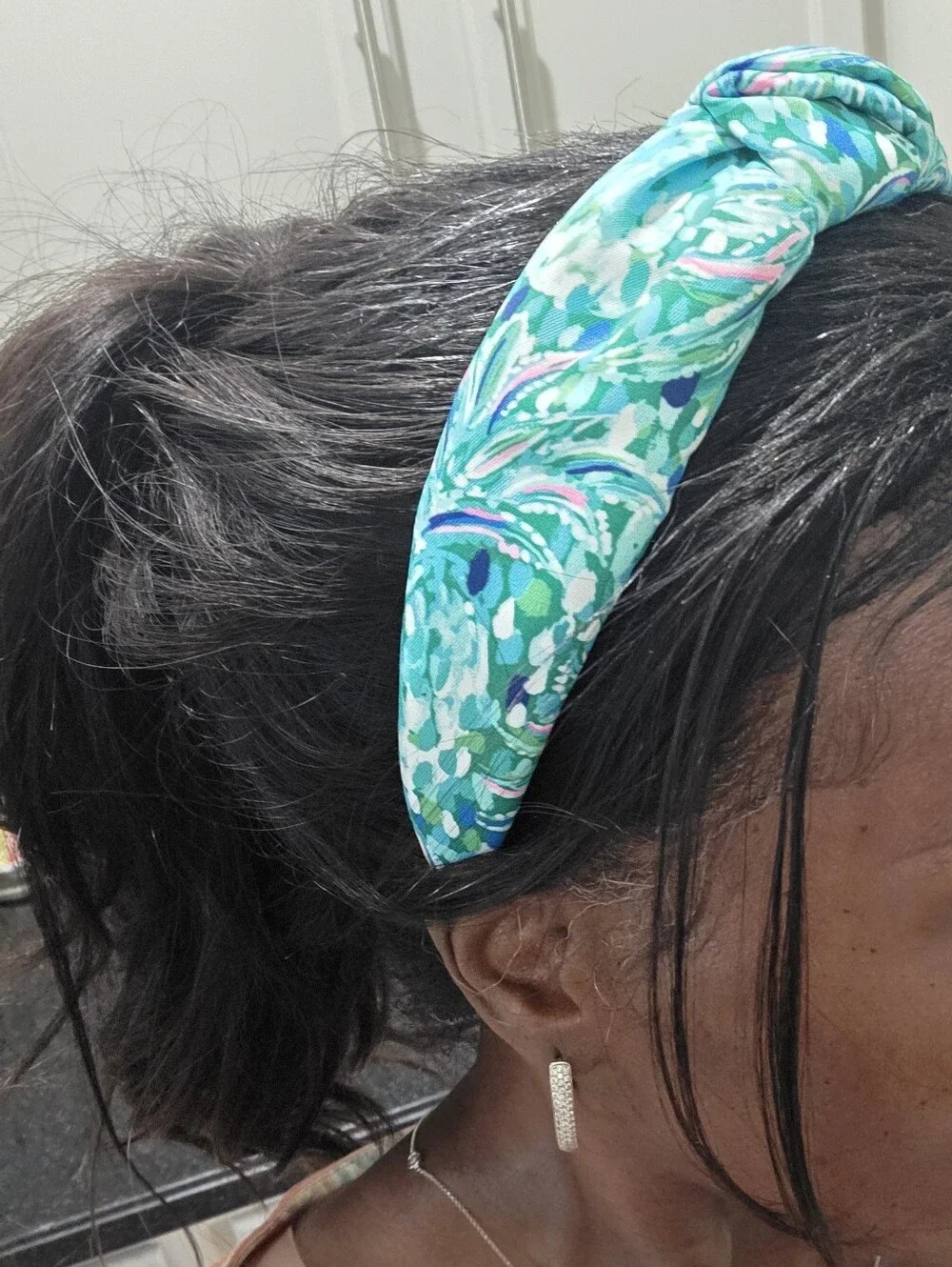Lilly Pulitzer Knotted Headband Blue Pink Green Southern Preppy Summer Tropical